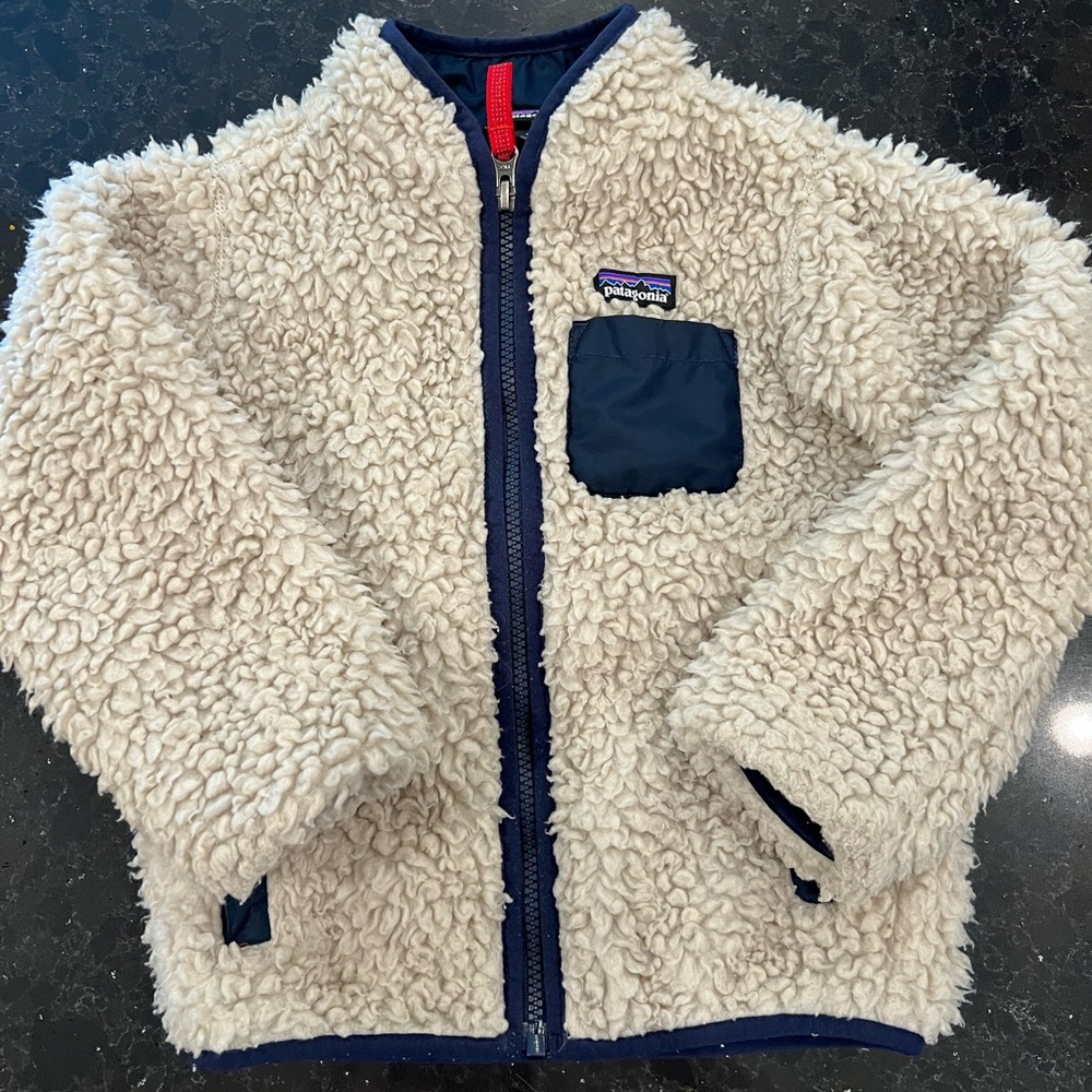 Patagonia Baby Retro X Jacket Natural w/new navy